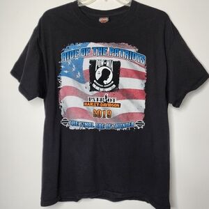 Harley-Davidson Ride of the Patriots 2019 black men's XL tshirt